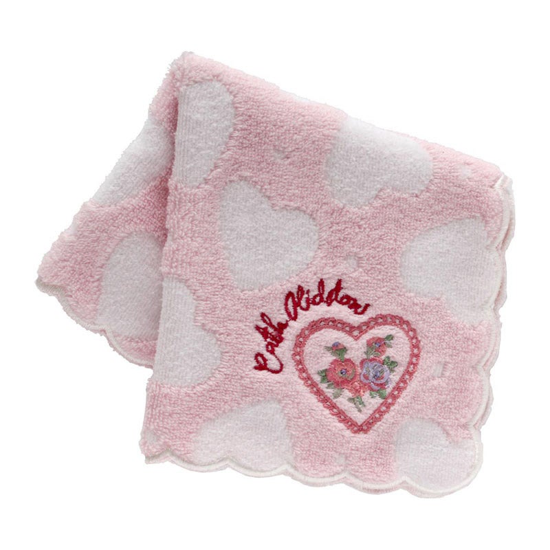 大判 タオルハンカチ（28cm）LACE HEARTS TILE