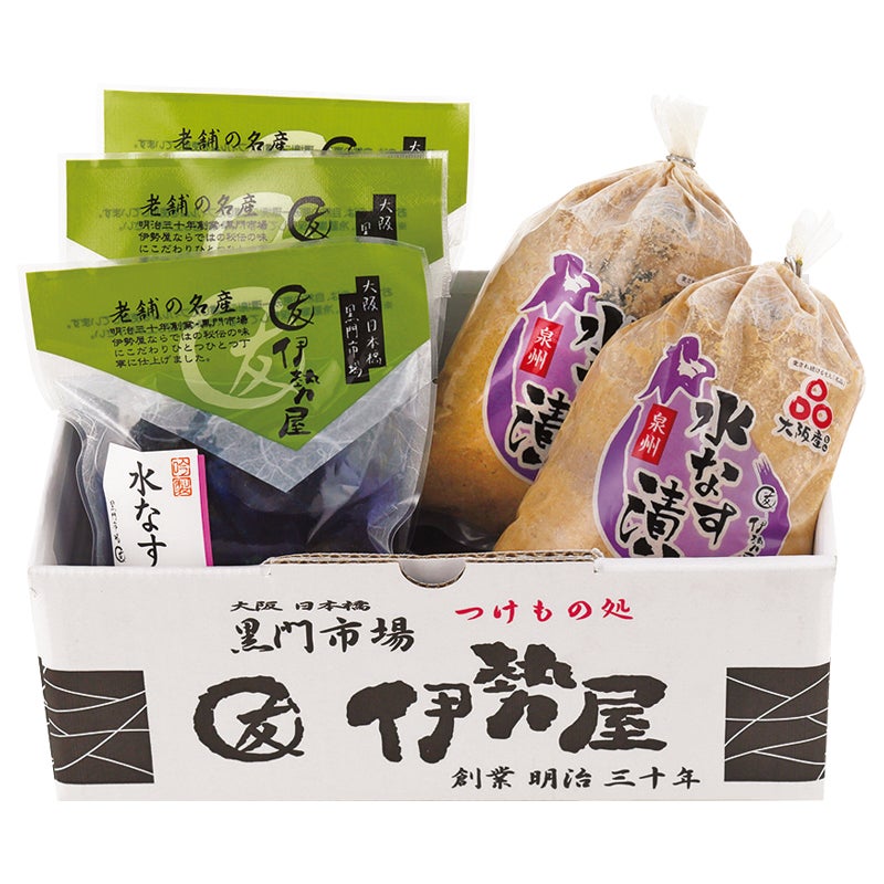 大阪黒門市場　伊勢屋　漬蔵直送　水茄子漬