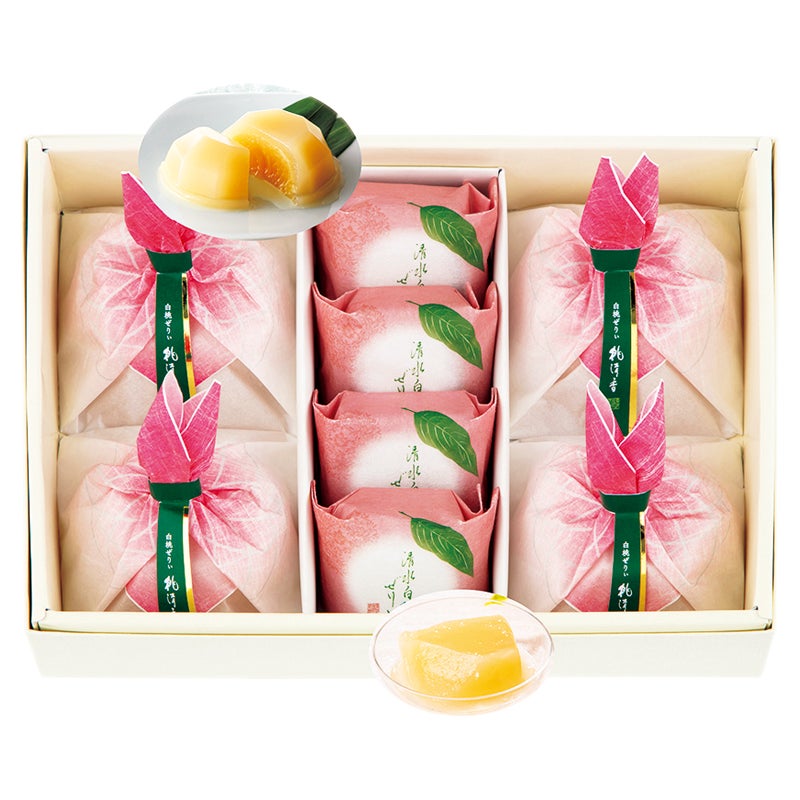 菓匠　清閑院　白桃ぜりぃ　桃清香詰合せ