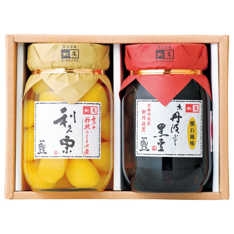 黒豆茶庵･北尾 京･丹波ぶどう黒豆 利久栗甘露煮