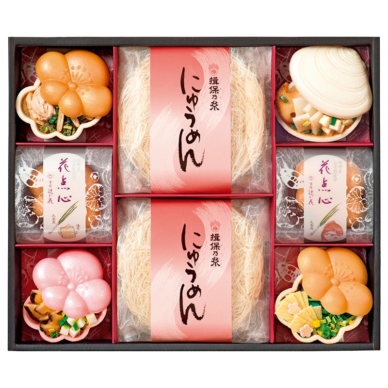 京都 辻が花 京野菜のお吸物最中･揖保乃糸 手延にゅうめん