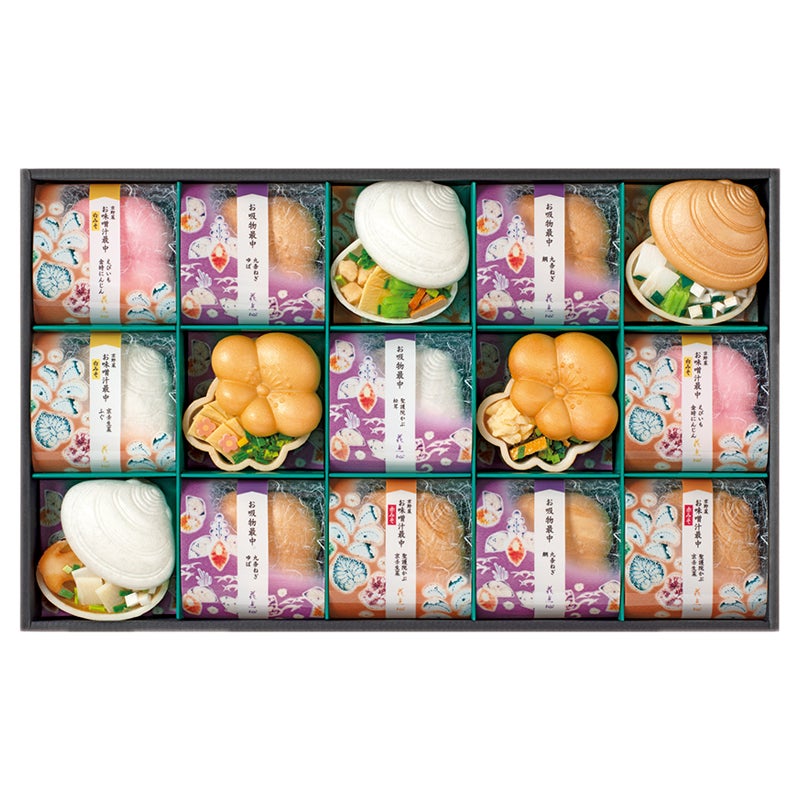 京都　辻が花　京野菜のお吸物最中詰合せ