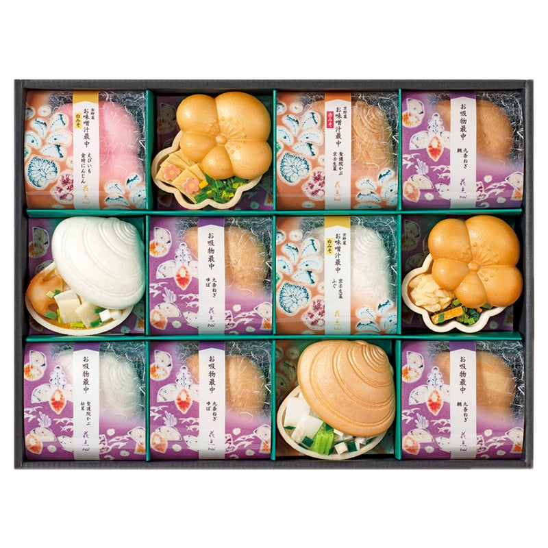 京都　辻が花　京野菜のお吸物最中詰合せ