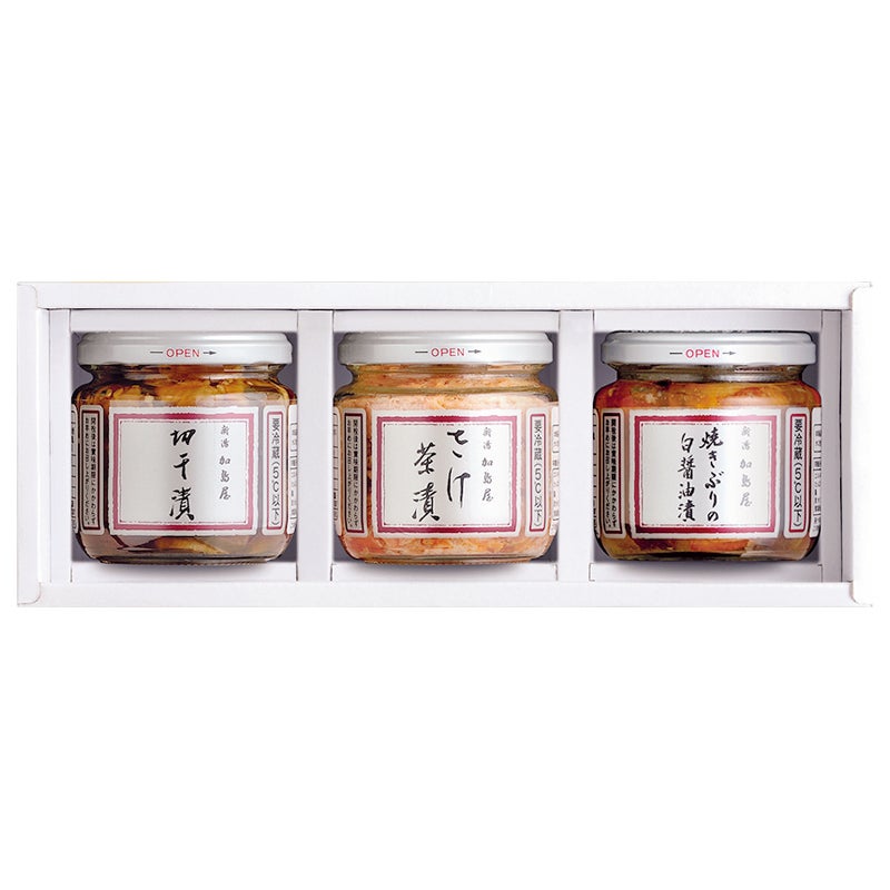 新潟　加島屋　瓶詰（中）３本セット
