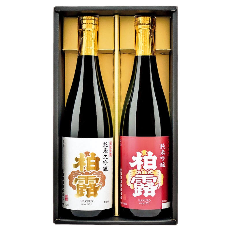 新潟地酒　柏露　純米大吟醸・純米吟醸７２０ｍｌ詰合せ