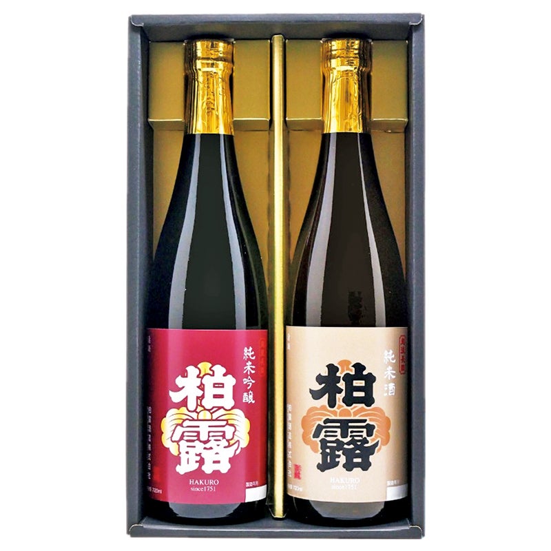 新潟地酒　柏露　純米吟醸・純米詰合せ