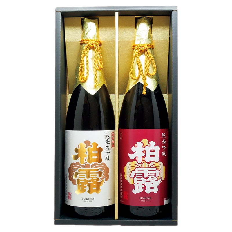 新潟地酒　柏露　純米大吟醸・純米吟醸１．８ｌ詰合せ