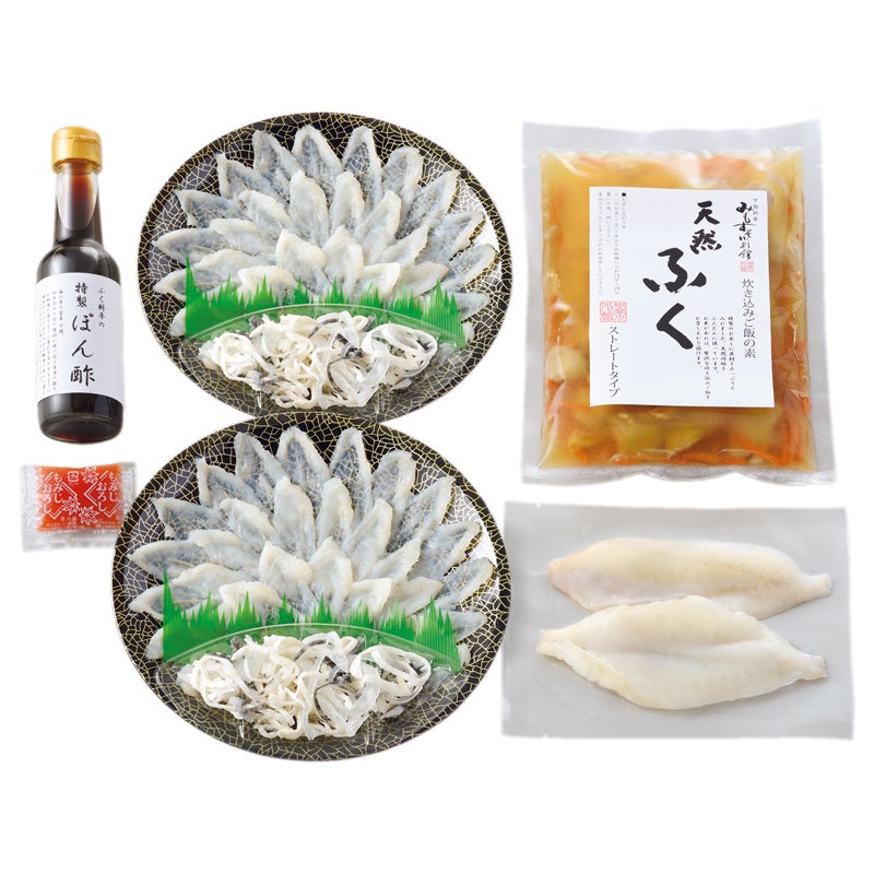 みもすそ川別館　ふくお刺身とふく炊き込みご飯の素