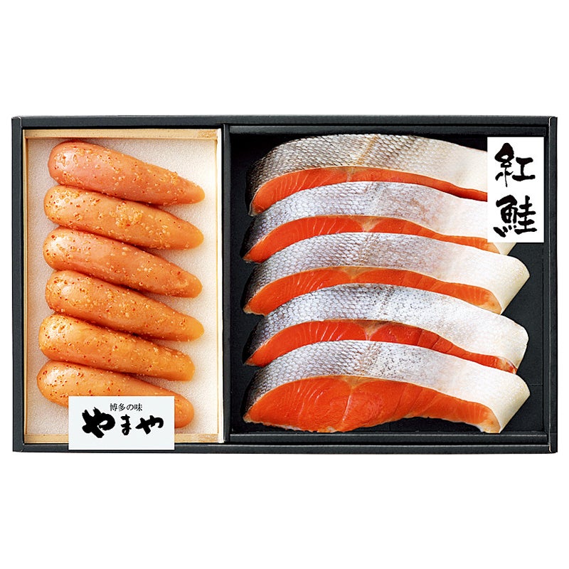 やまや 無着色辛子明太子･塩紅鮭切身詰合せ