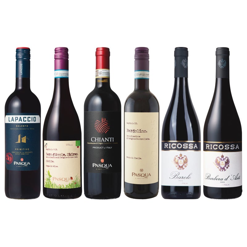 バローロ入り　イタリア赤６本セット
