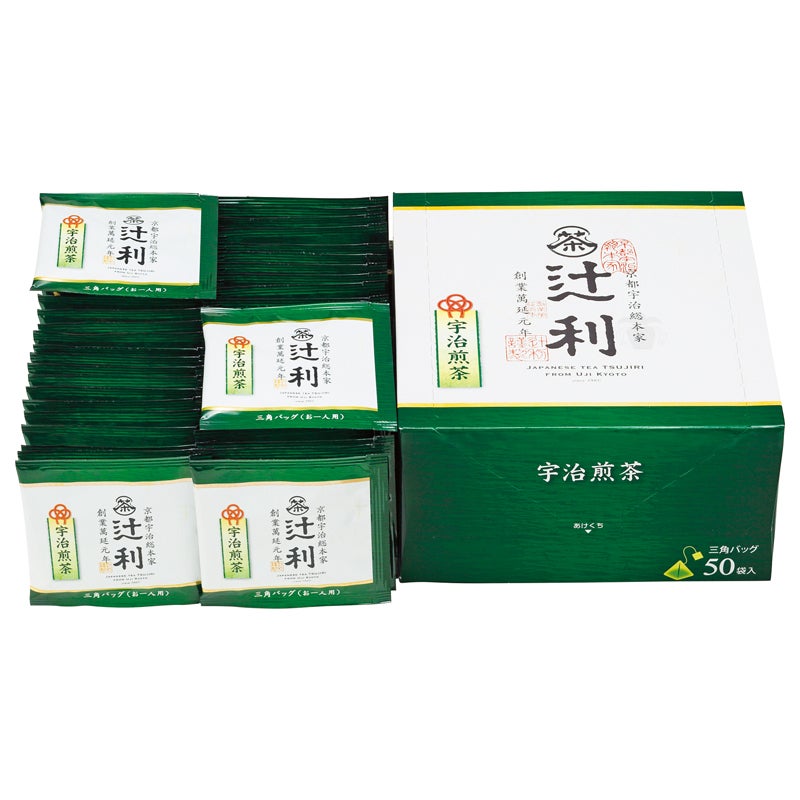 辻利　三角ティーバッグ　宇治煎茶　５０Ｐ