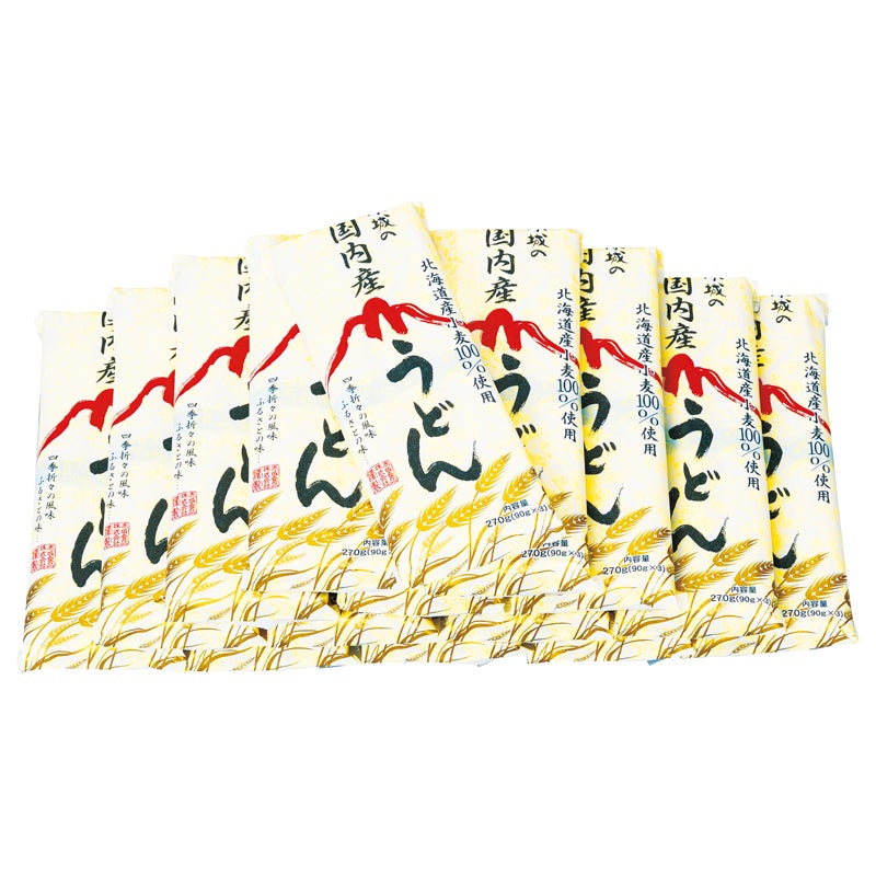 北海道産小麦１００％使用　赤城の国内産うどん