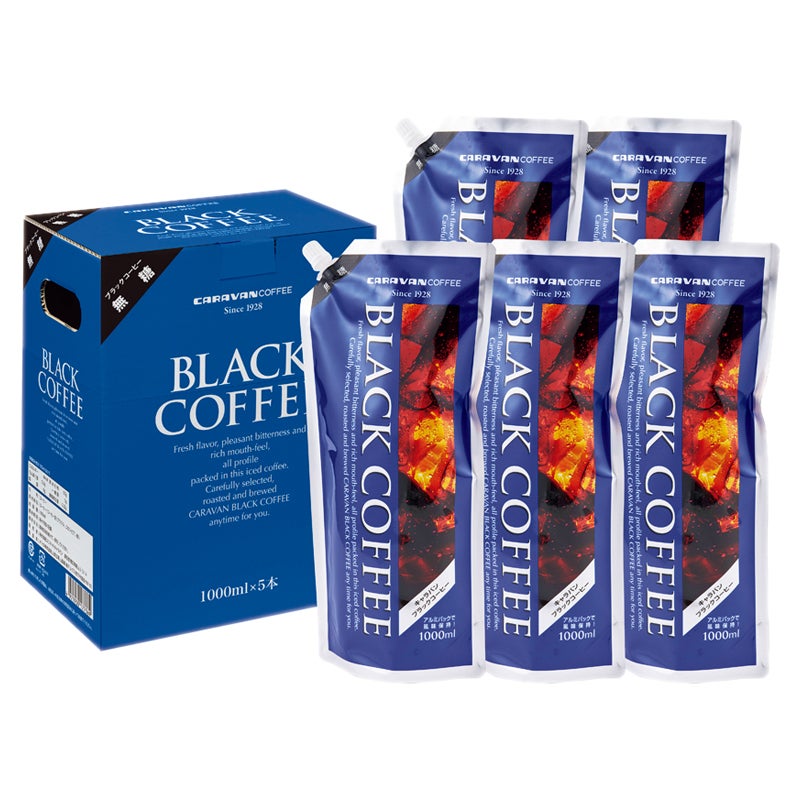 キャラバン　ブラックコーヒー無糖５本セット