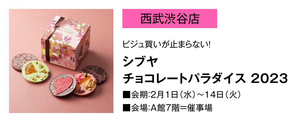 「西武渋谷店」ビジュ買いが止まらない!シブヤチョコレートパラダイス 2023 