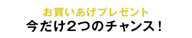 お買いあげプレゼント今だけ2つのチャンス！