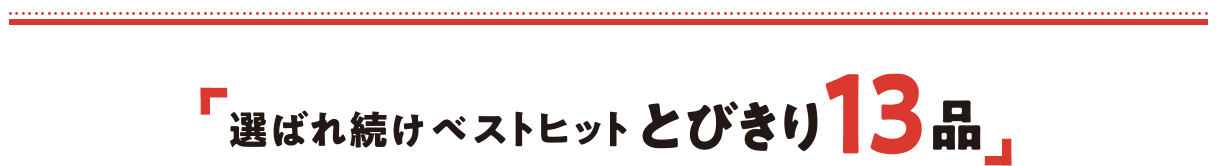 選ばれ続けベストヒットとびきり13品