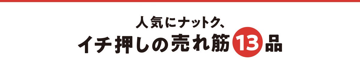 人気にナットク　イチ押しの売れ筋13選